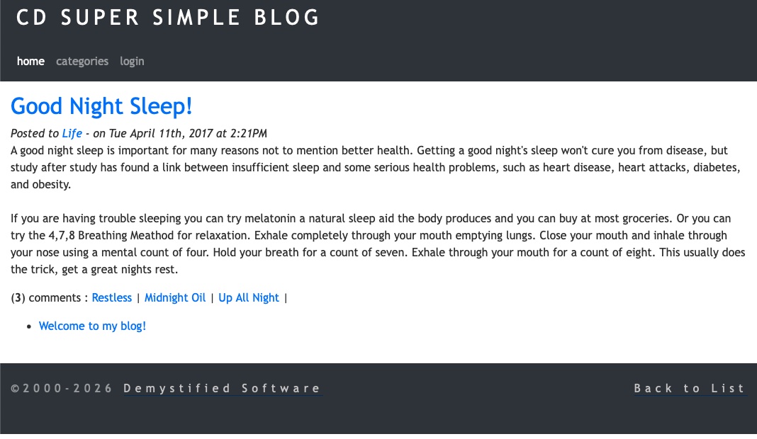Simple Blog tool